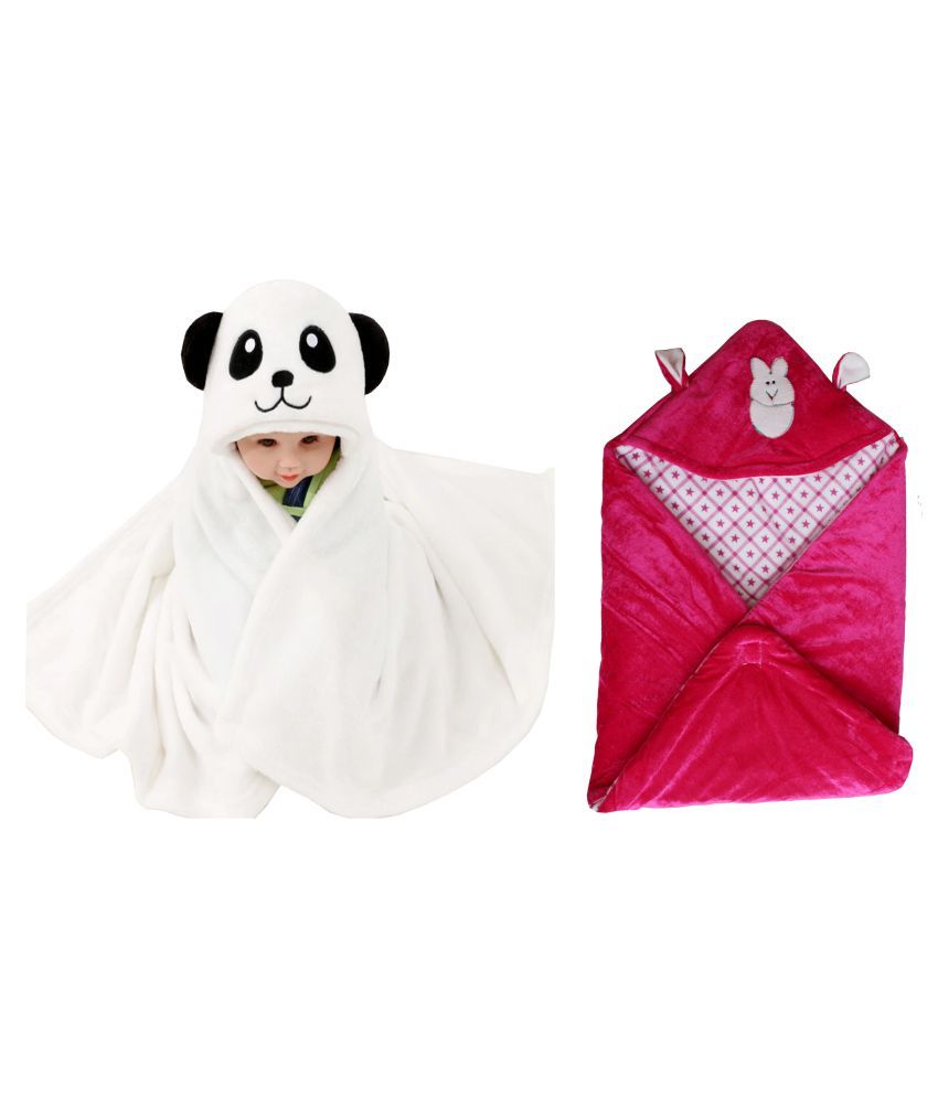 My NewBorn MultiColour Flannel Baby AC Blanket ( 66 cm 66 cm 2 pcs