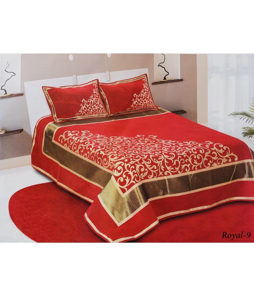 Bombay Dyeing Velvet Double Bedsheet with 2 Pillow Covers Buy Bombay