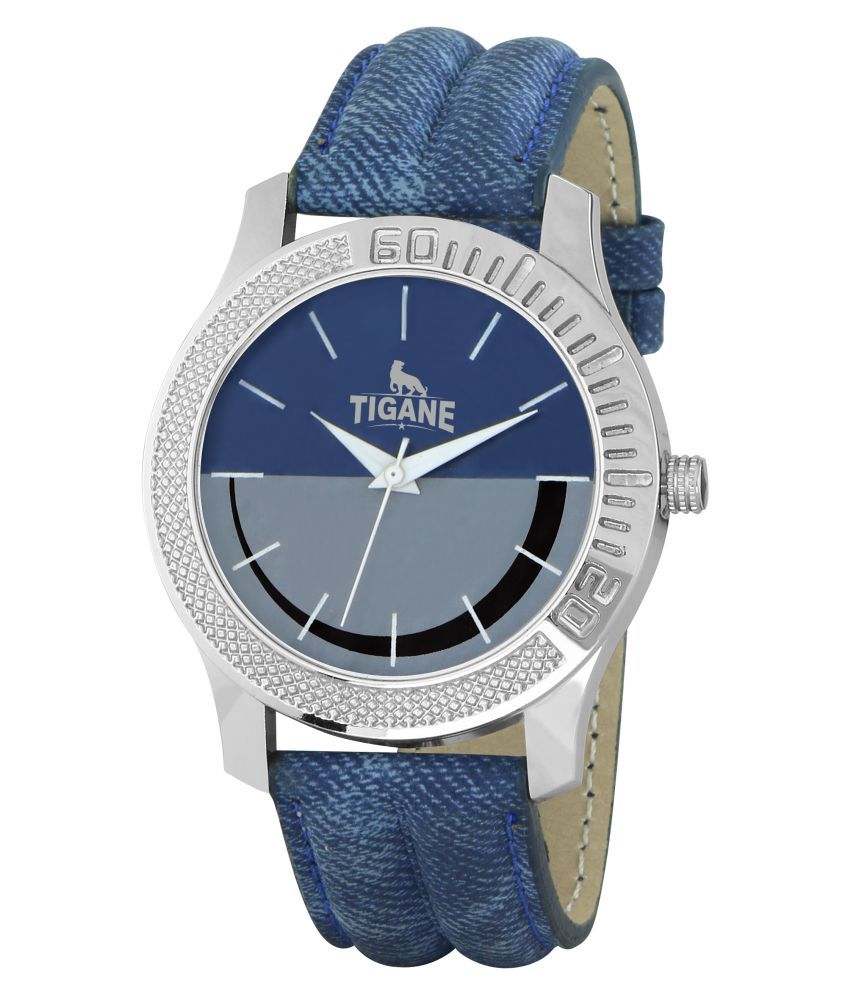 TIGANE BLUE STRAP WATCH - Buy TIGANE BLUE STRAP WATCH Online at Best