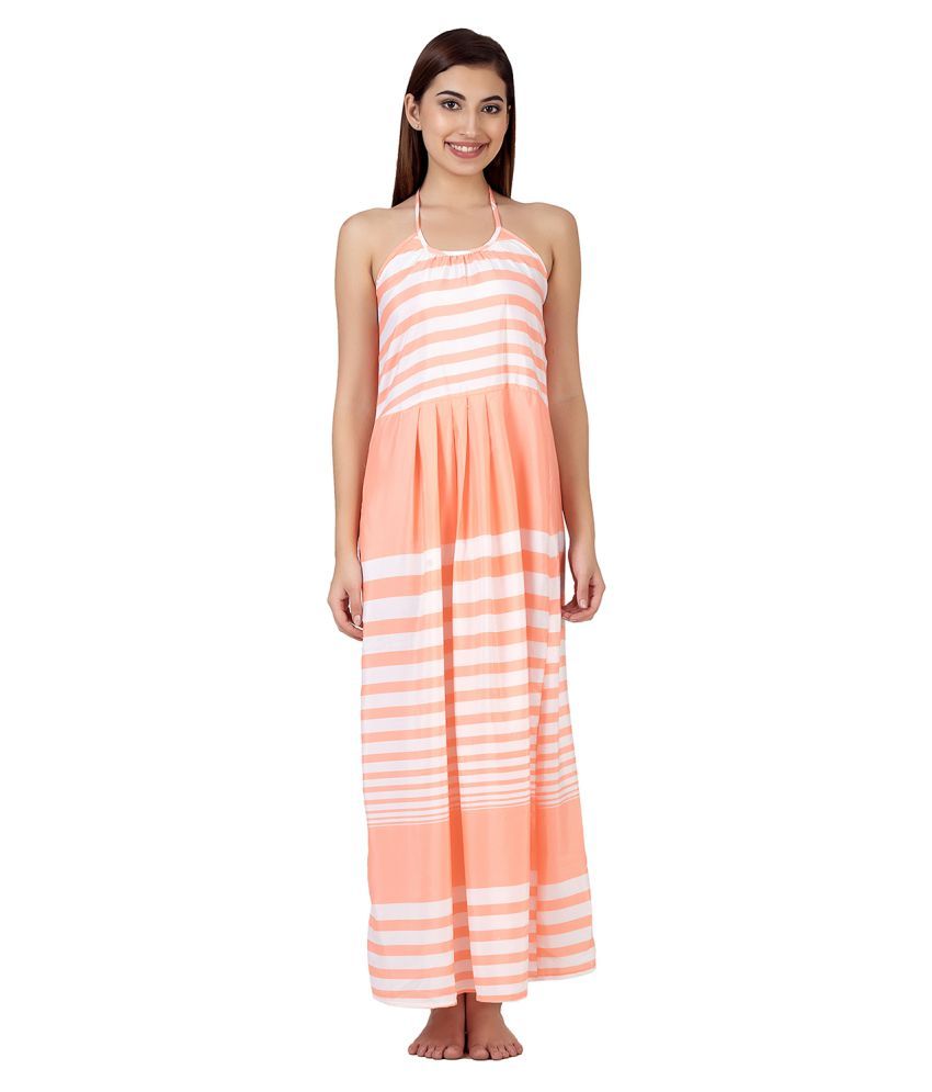     			Clovia Crepe Orange Beach Dresses