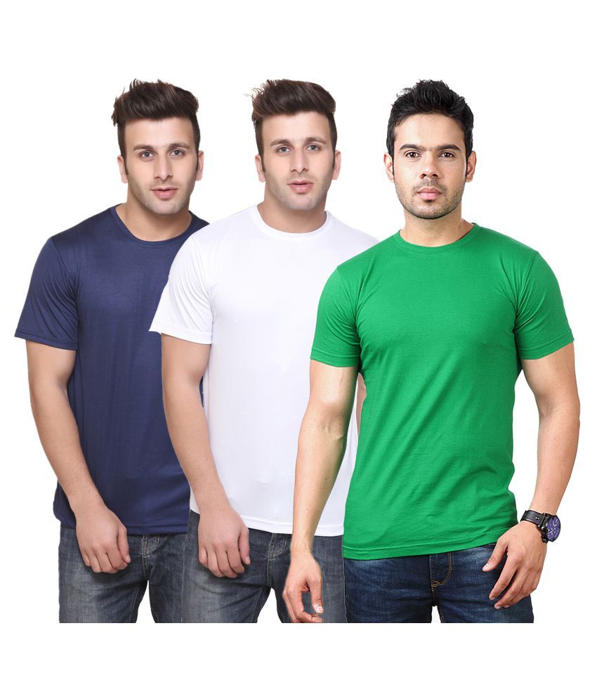     			FUNKY GUYS Multi Polyester T-Shirt Pack of 3