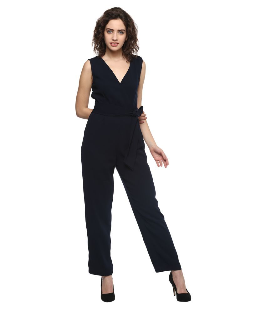 QUIERO Crepe Navy Jumpsuits - Buy QUIERO Crepe Navy Jumpsuits Online at ...