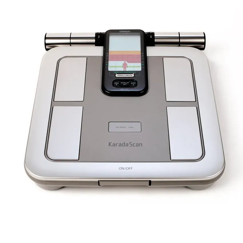 Omron Karada Scan Body Composition & Scale - Gray (HBF-375) for sale online