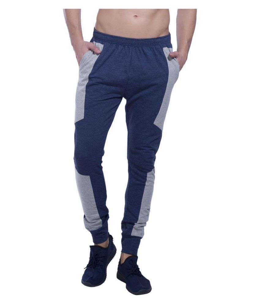 blue cotton joggers