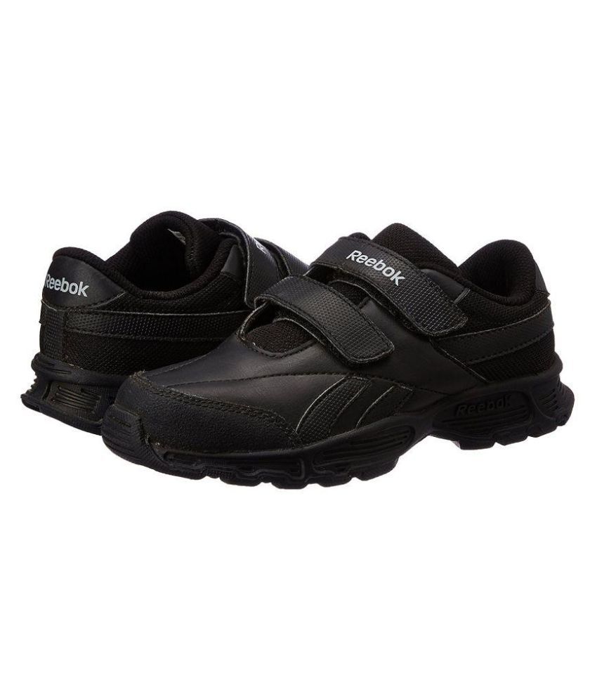 racer school shoes with velcro black 
