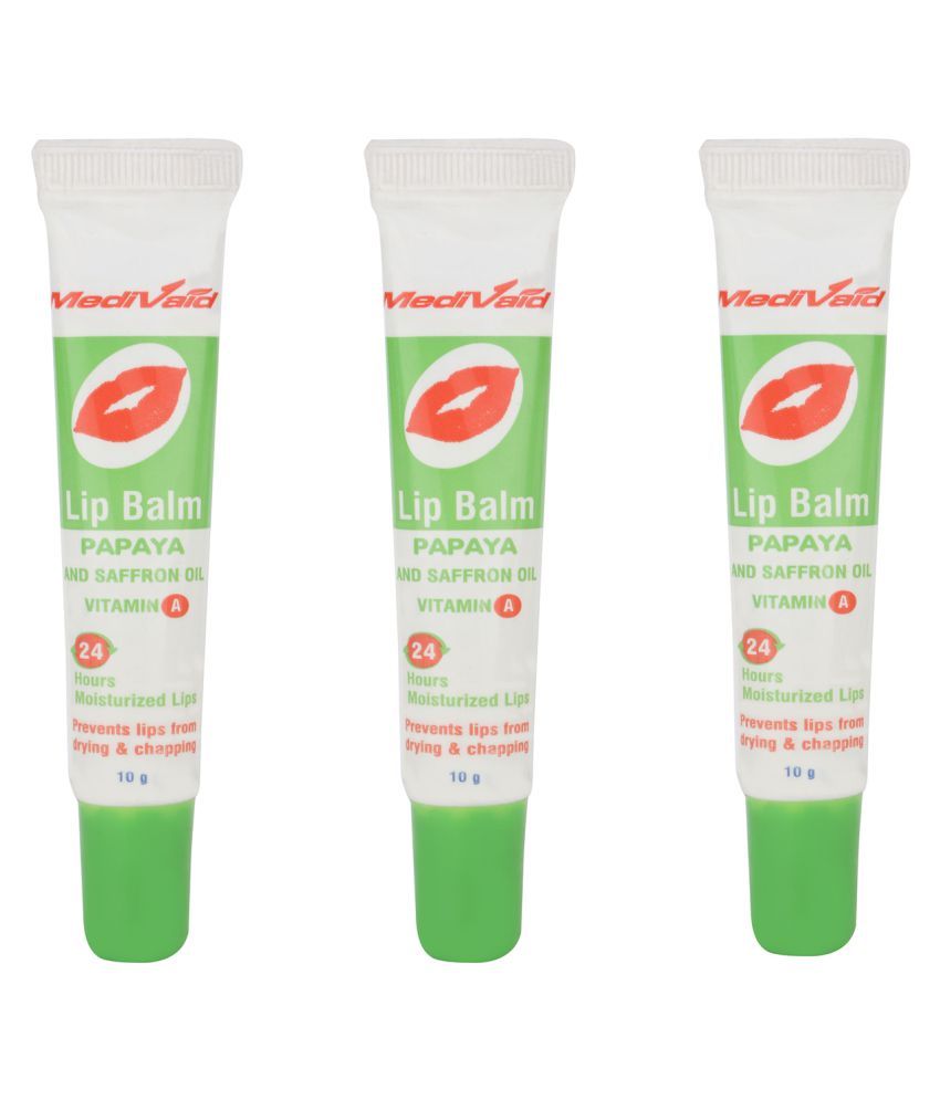 Medivaid Formulation Papaya & Saffron Oil Lip Balm Natural 10 gm Buy
