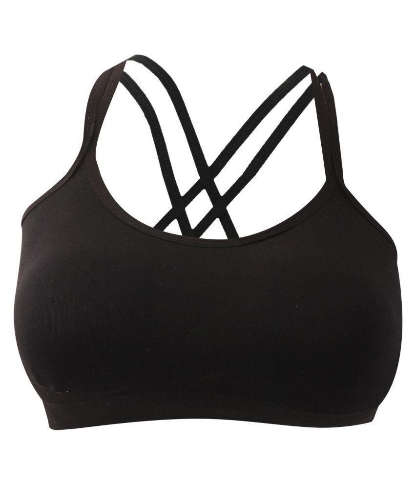 Buy Mohika Cotton Lycra Bralette - Black Online at Best Prices in India ...