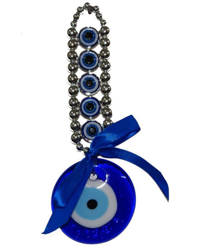     			Snaya Collection Evil Eye Fengshui Hanging With 5 Elephants - Blue