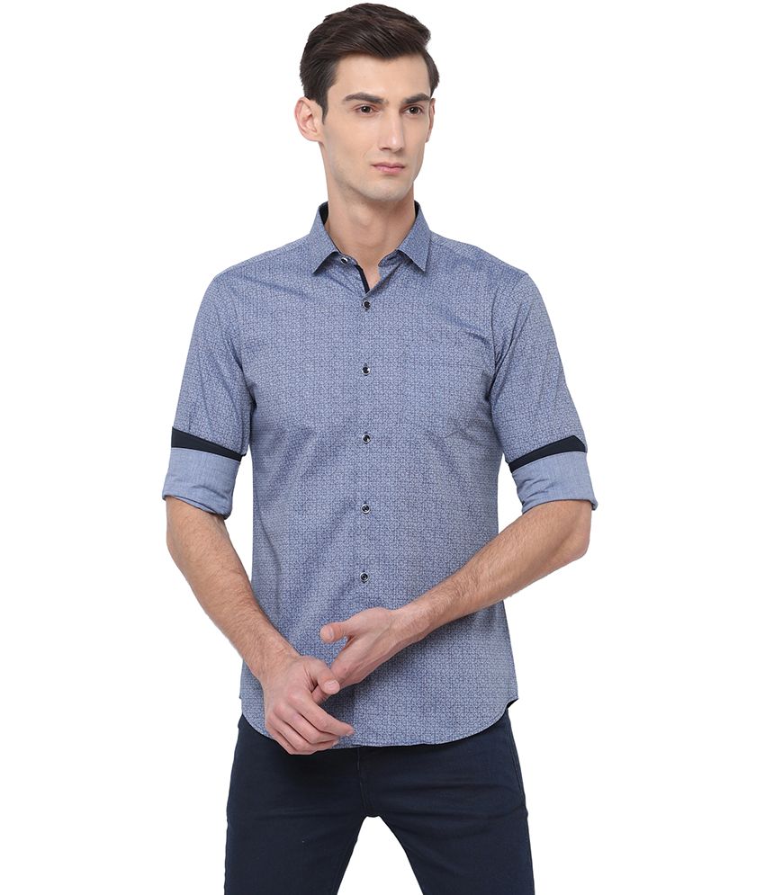     			Black Coffee Multi Slim Fit Formal Shirt