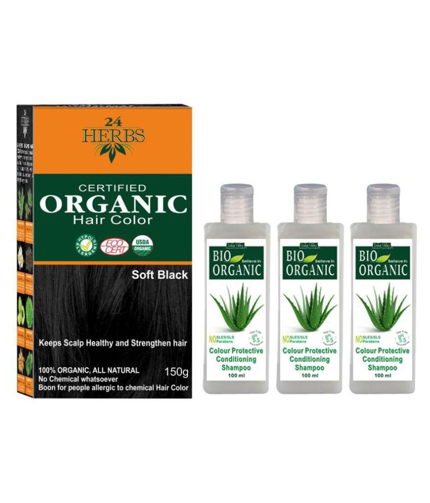 Indus Valley Organic 24 Herbs Soft Black with 3 Colour Protective Shampoo Semi Permanent Hair Color Black 500 gm Pack of 4: Buy Indus Valley Organic 24 Herbs Soft Black with 3 Indus Valley Organic 24 Herbs Soft Black with 3 Colour Protective Shampoo Semi Permanent Hair Color Black 500 gm Pack of 4: Buy Indus Valley Organic 24 Herbs Soft Black with 3