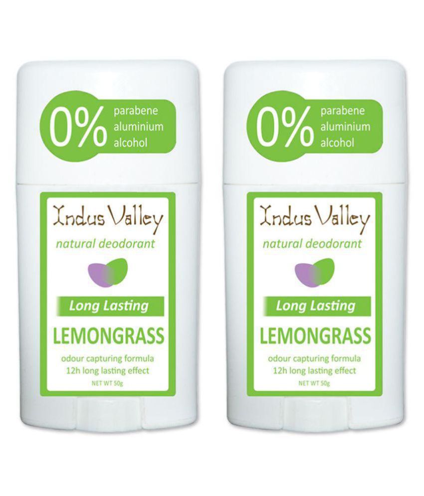     			Indus Valley Natural Lemongrass Deostick Roll-on - Twin Pack Deodorant Stick - For Men & Women (100 g, Pack of 2)