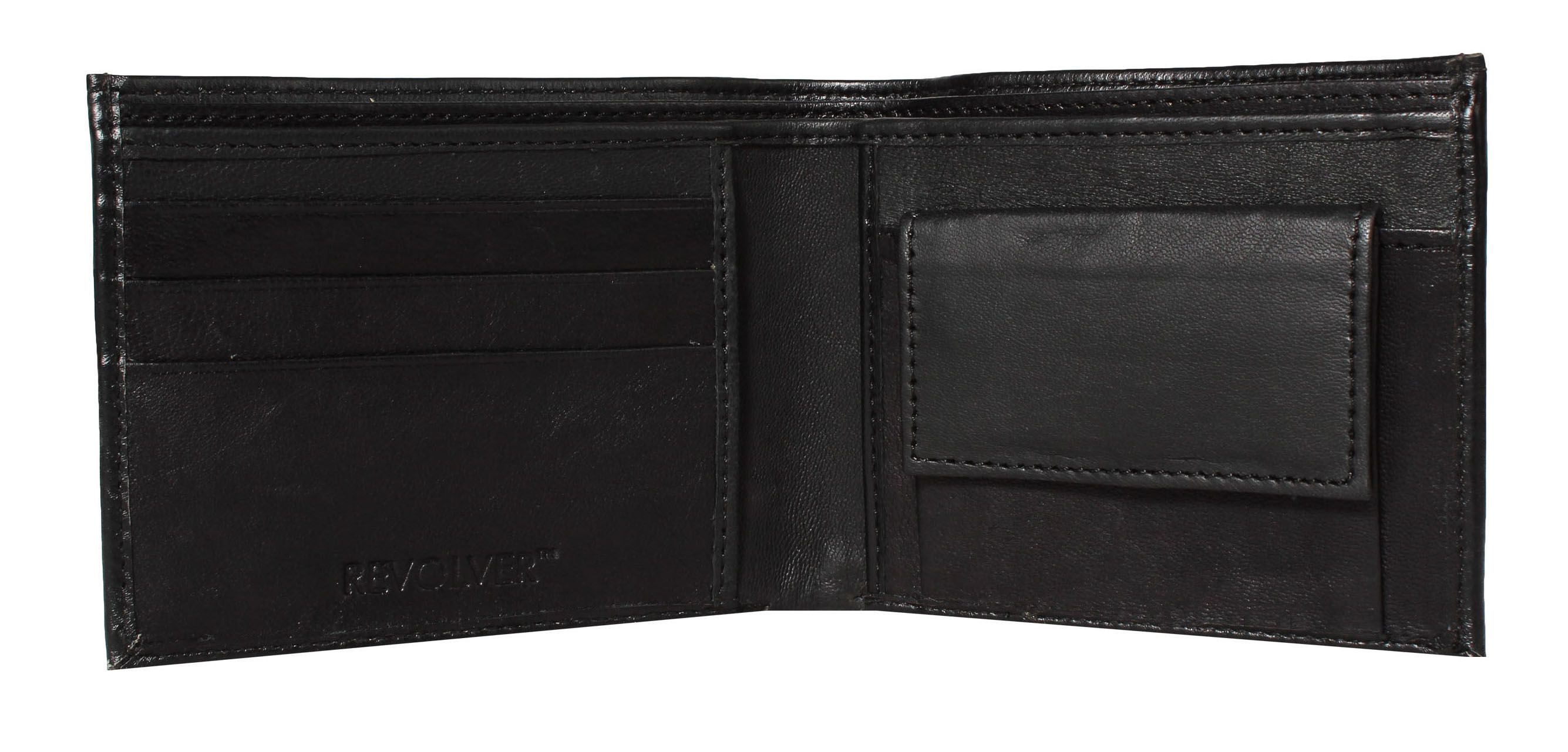 Revolver Leather Black Casual Regular Wallet: Buy Online at Low Price ...