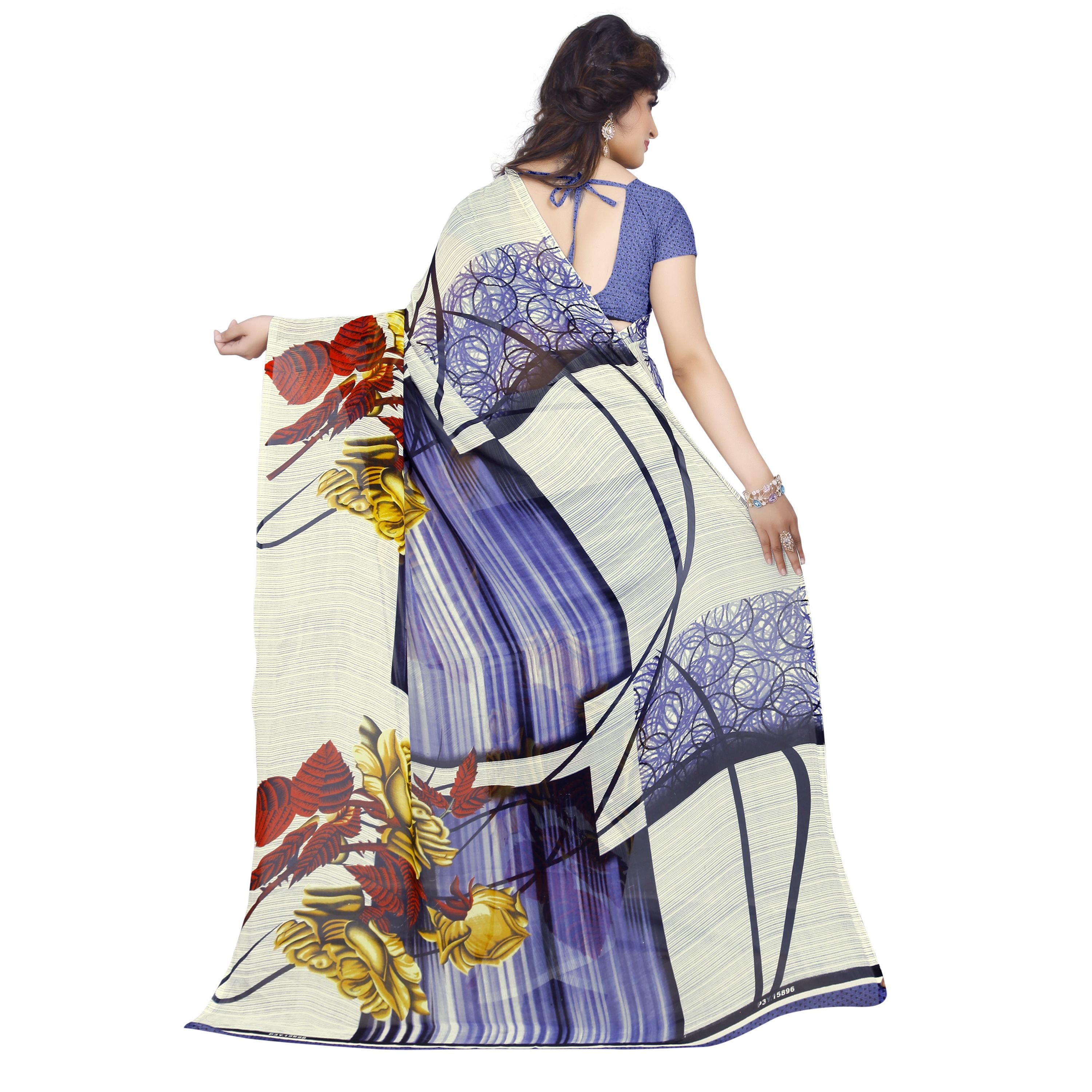 Anand Sarees Blue Georgette Saree Buy Anand Sarees Blue Georgette Saree Online At Low Price 7314