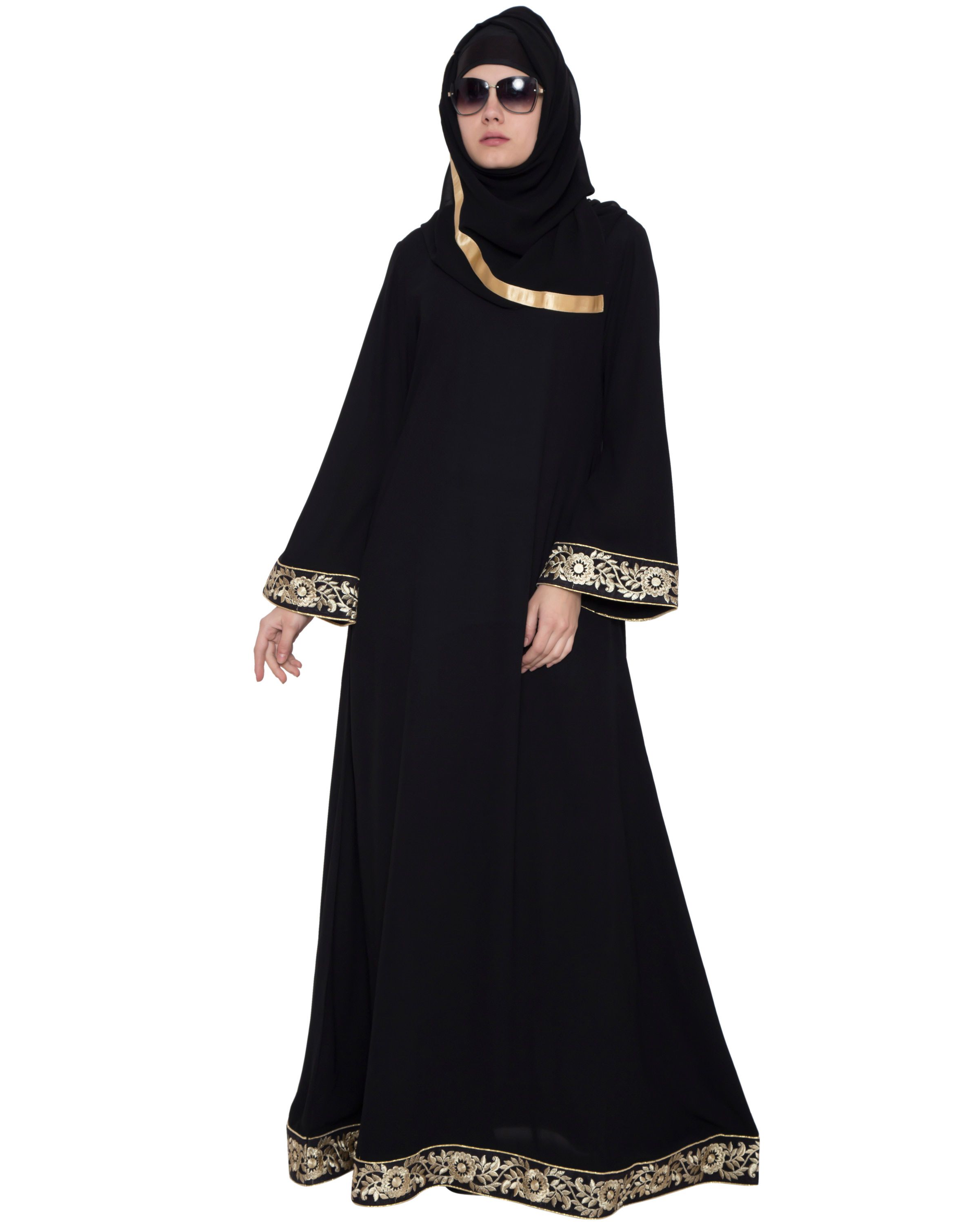 Mushkiya Black Polyester Stitched Burqas without Hijab Price in India ...