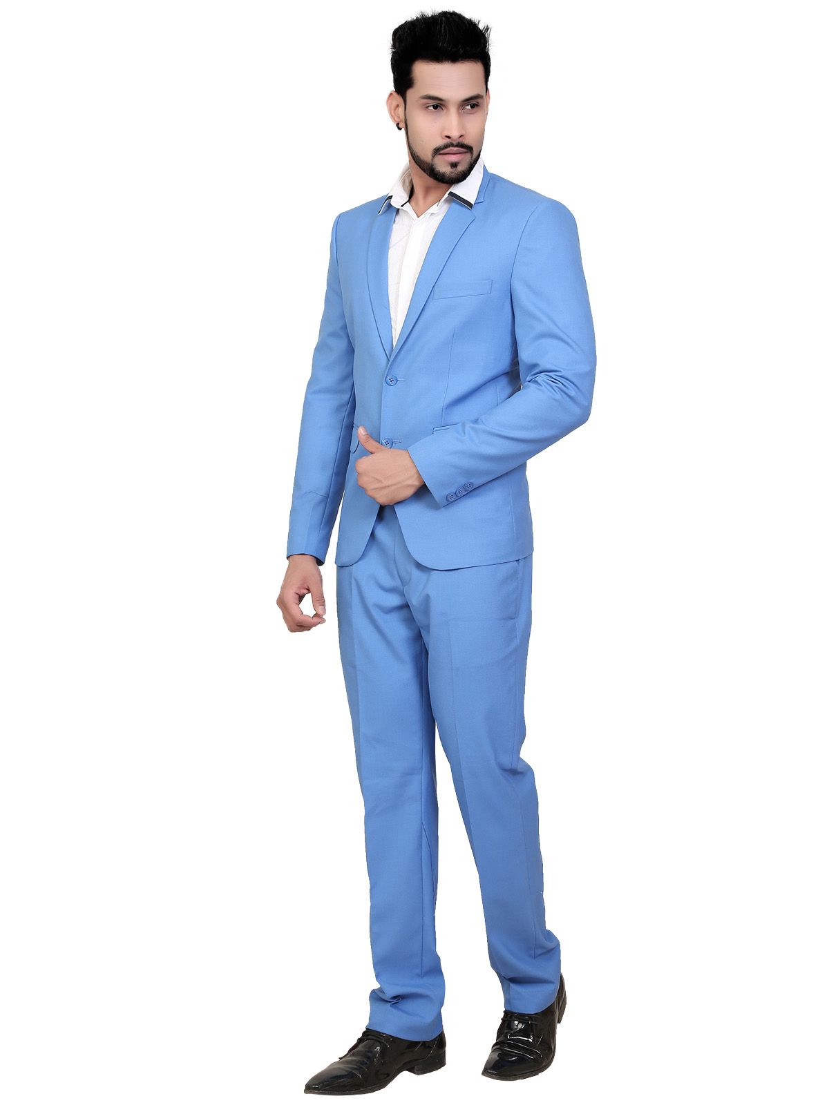 abc garments Blue Solid Casual 2 Piece Suits - Buy abc garments Blue ...