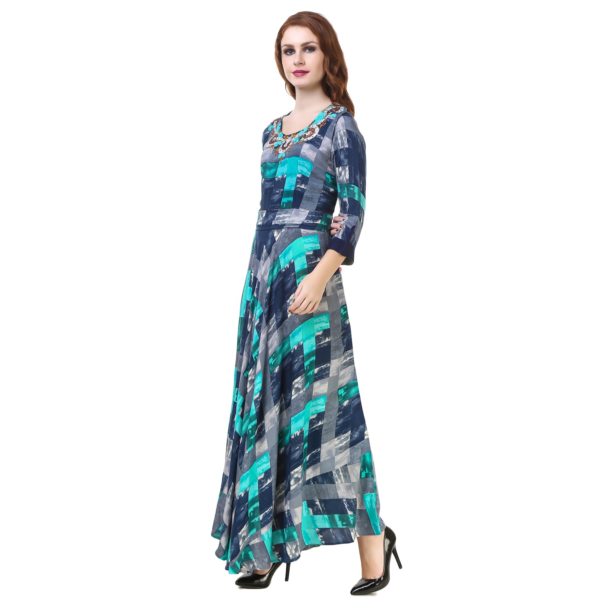 precious boutique Rayon Blue Dresses - Buy precious boutique Rayon Blue ...