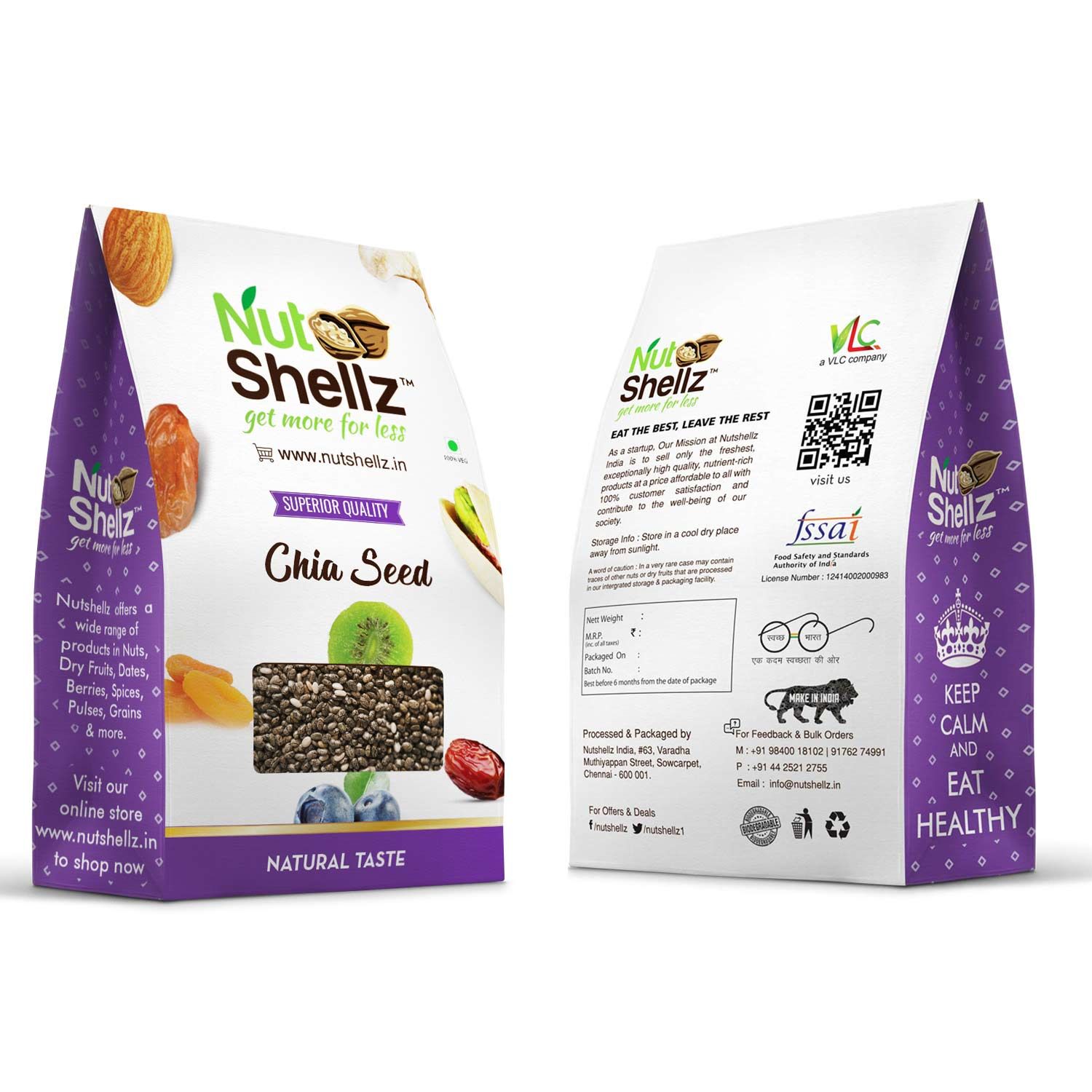 Nutshellz Regular Chia Seeds 100 Original 1 kg Buy Nutshellz