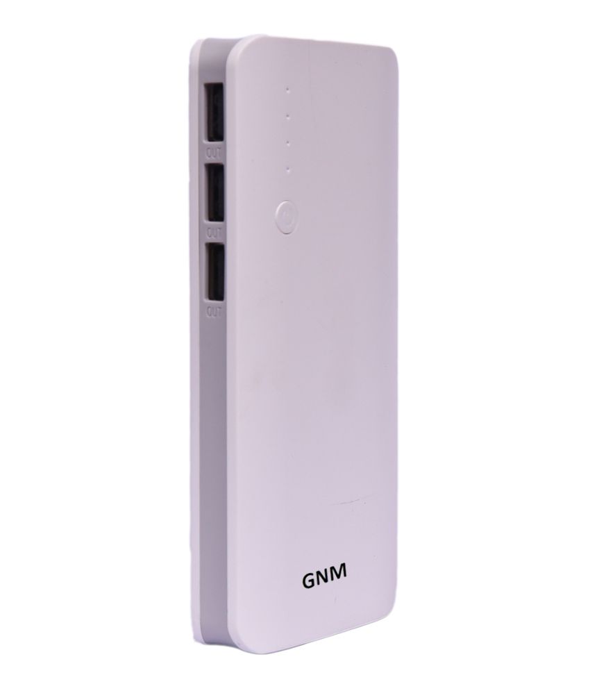     			GNM 10400-mAh Li-Ion Fast Charge Power Bank - White