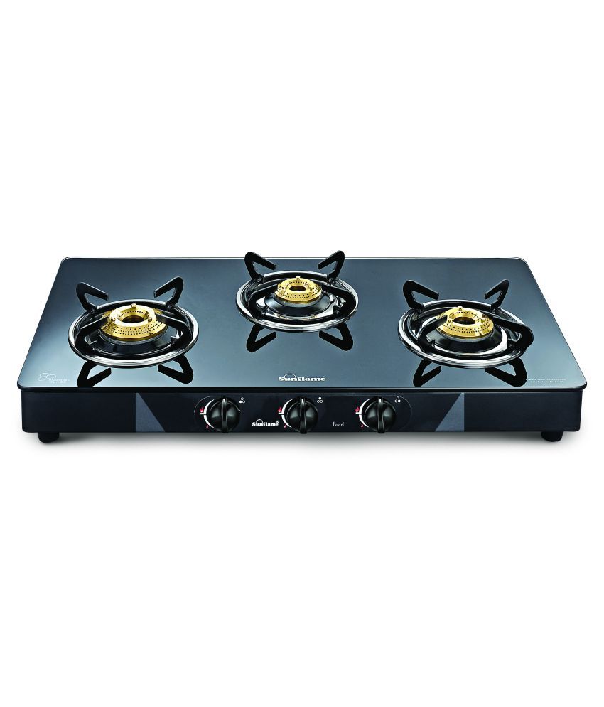 Sunflame pearl 3 Burner Manual Gas Stove Price in India Buy Sunflame