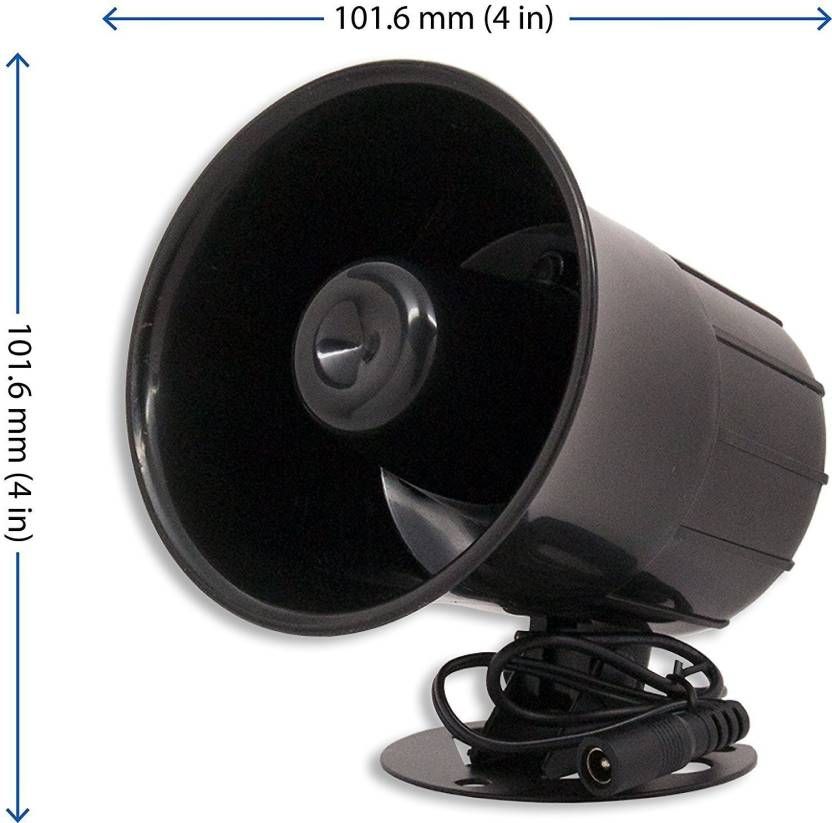 Fortress Security Store Black Siren for DIY S03/S6 Wireless Sensor