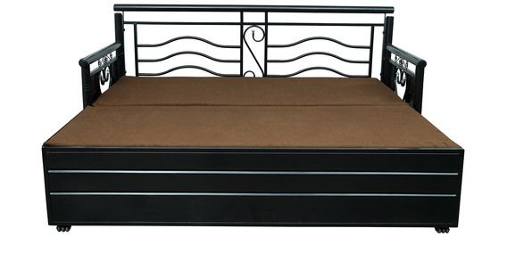 Metal King Size Sofa Bed, King Size Iron Bed With Storage