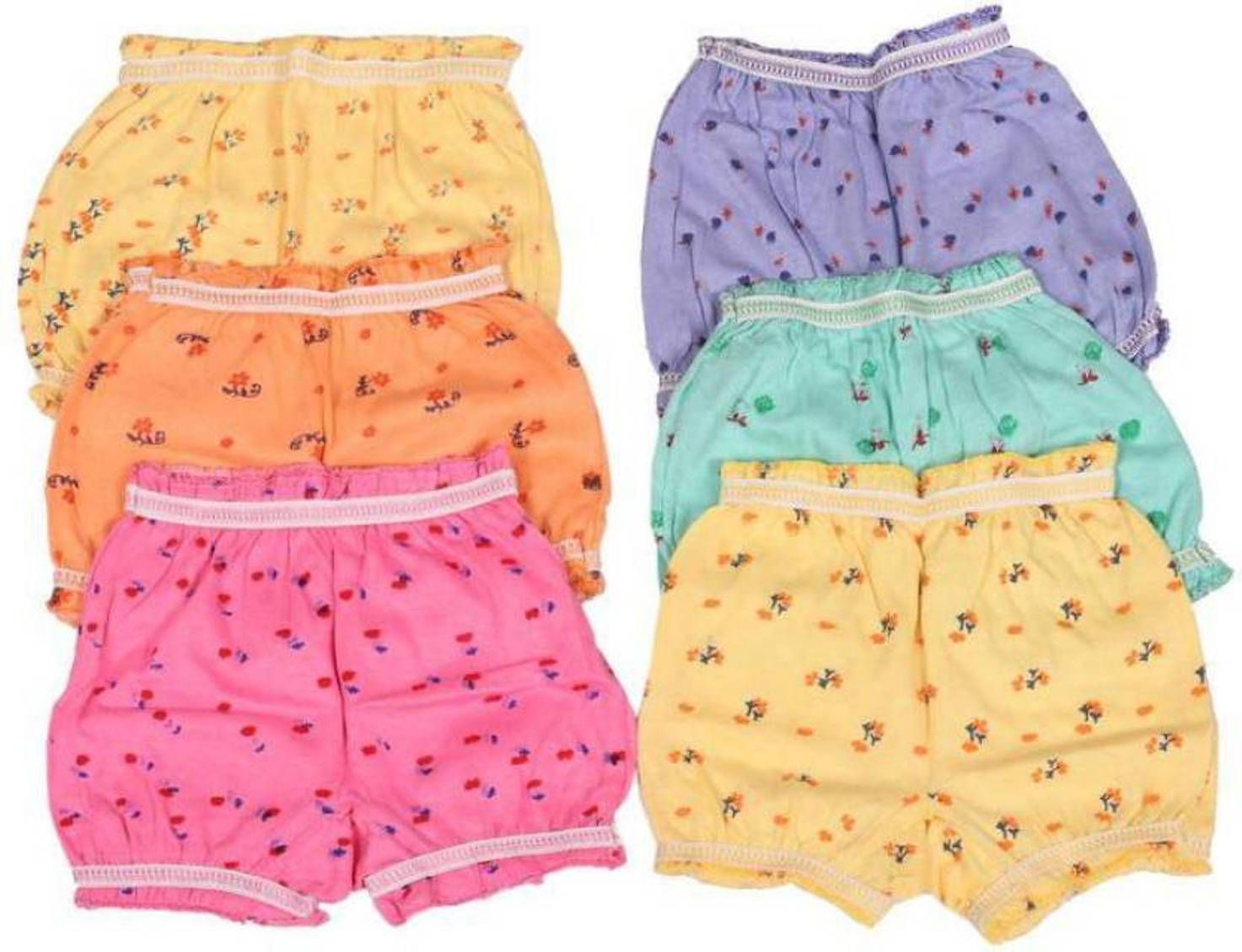     			Tahiro Multicolour Printed  Cotton Bloomers  - Pack Of 6