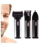 Jm 3 in 1 Cordless Rechargeable Maxel Ear Nose Mustache Beard Hair Trimmer Foil Shaver ( Black & White )