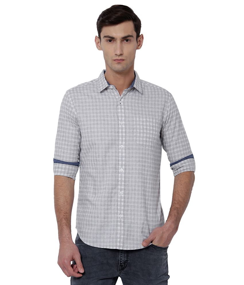     			Black Coffee Beige Slim Fit Shirt