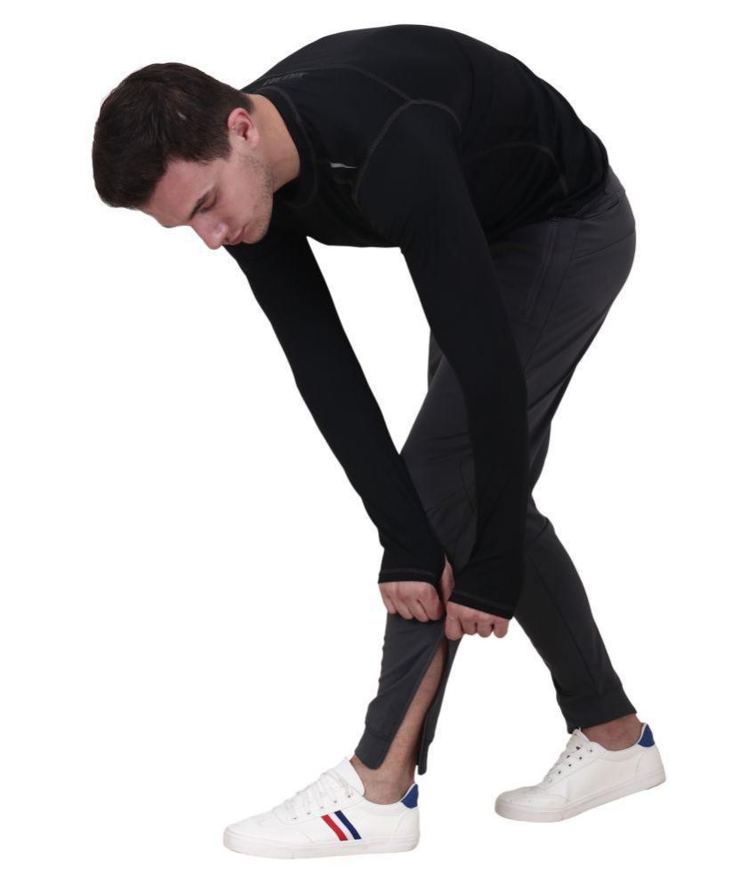 nike grey polyester lycra trackpants