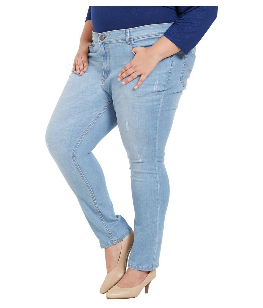 plus size blue jeans