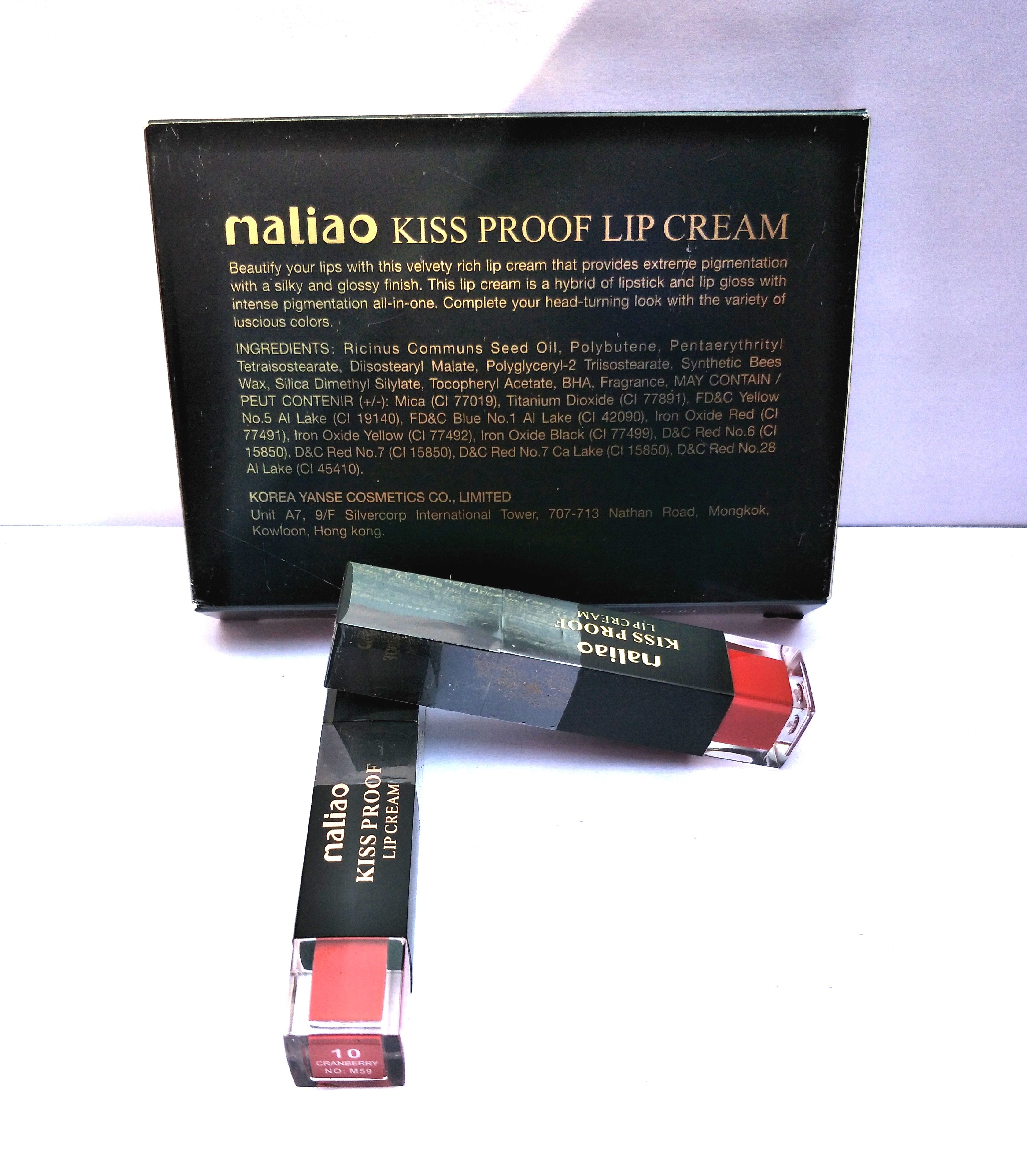 maliao kiss proof liquid lipstick