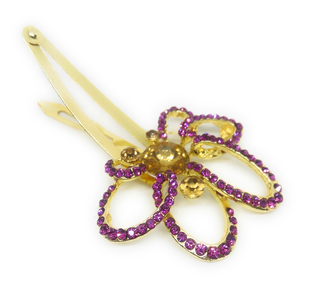 Hair Side Clips/Side Pins Tic Tac Clip for Women & Girls, Gold Tone, 1