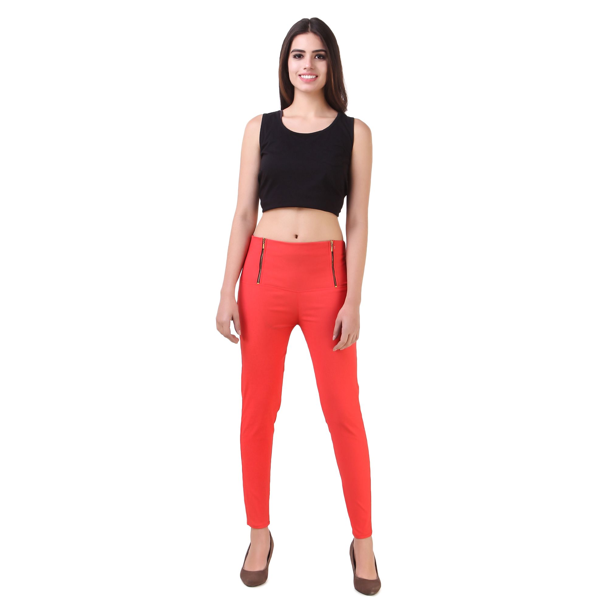 RB TRADERS Cotton Jeggings - Orange - Buy RB TRADERS Cotton Jeggings ...