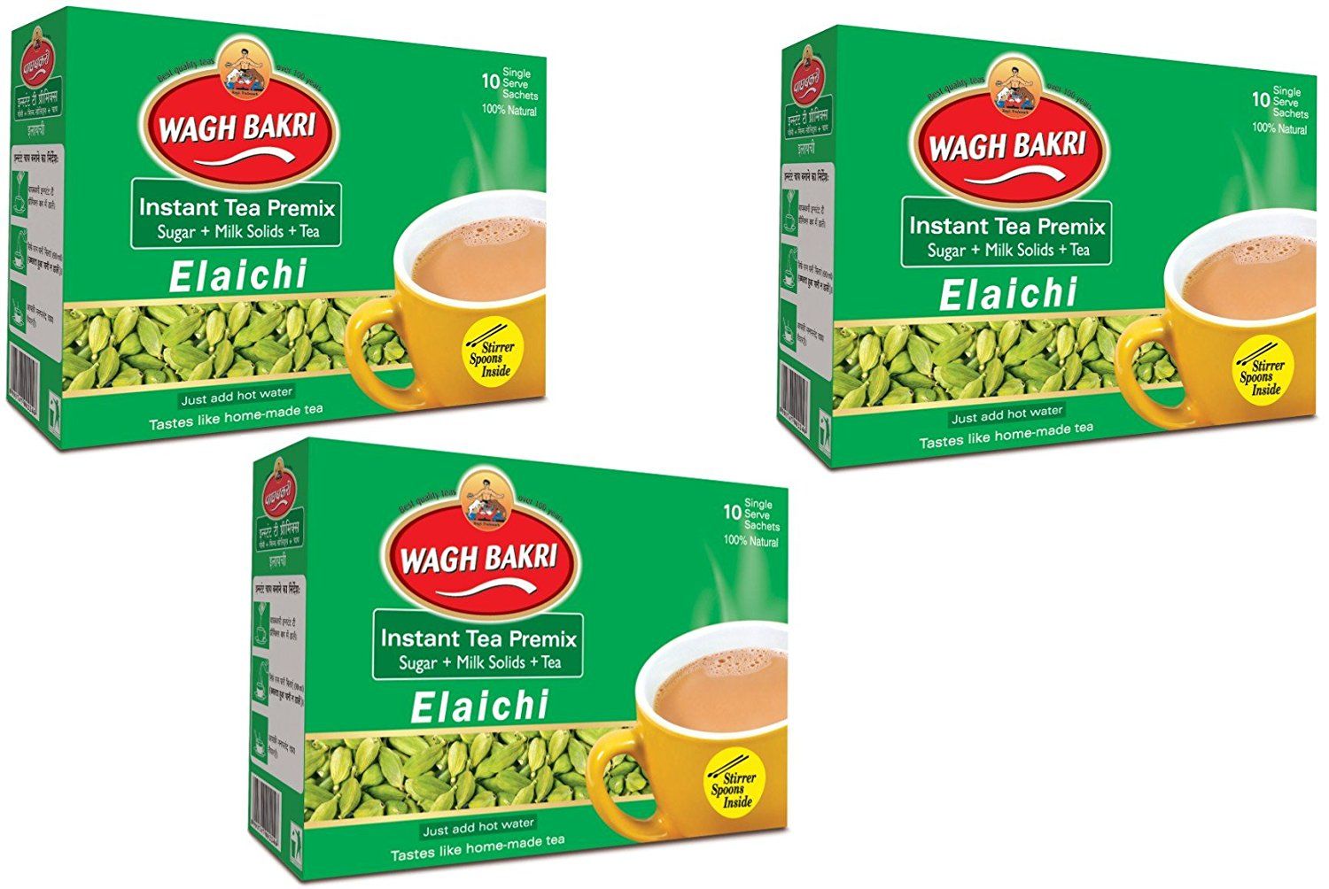 Wagh Bakri Masala Chai Tea Bags Elaichi 140 gm Pack of 3 Buy Wagh