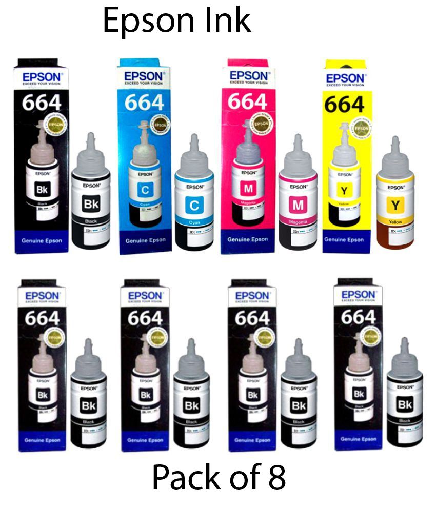     			Epson Multi Ink Pack of 8 (5 black bottles,1 Cyan, 1 Magenta, 1 Blue)