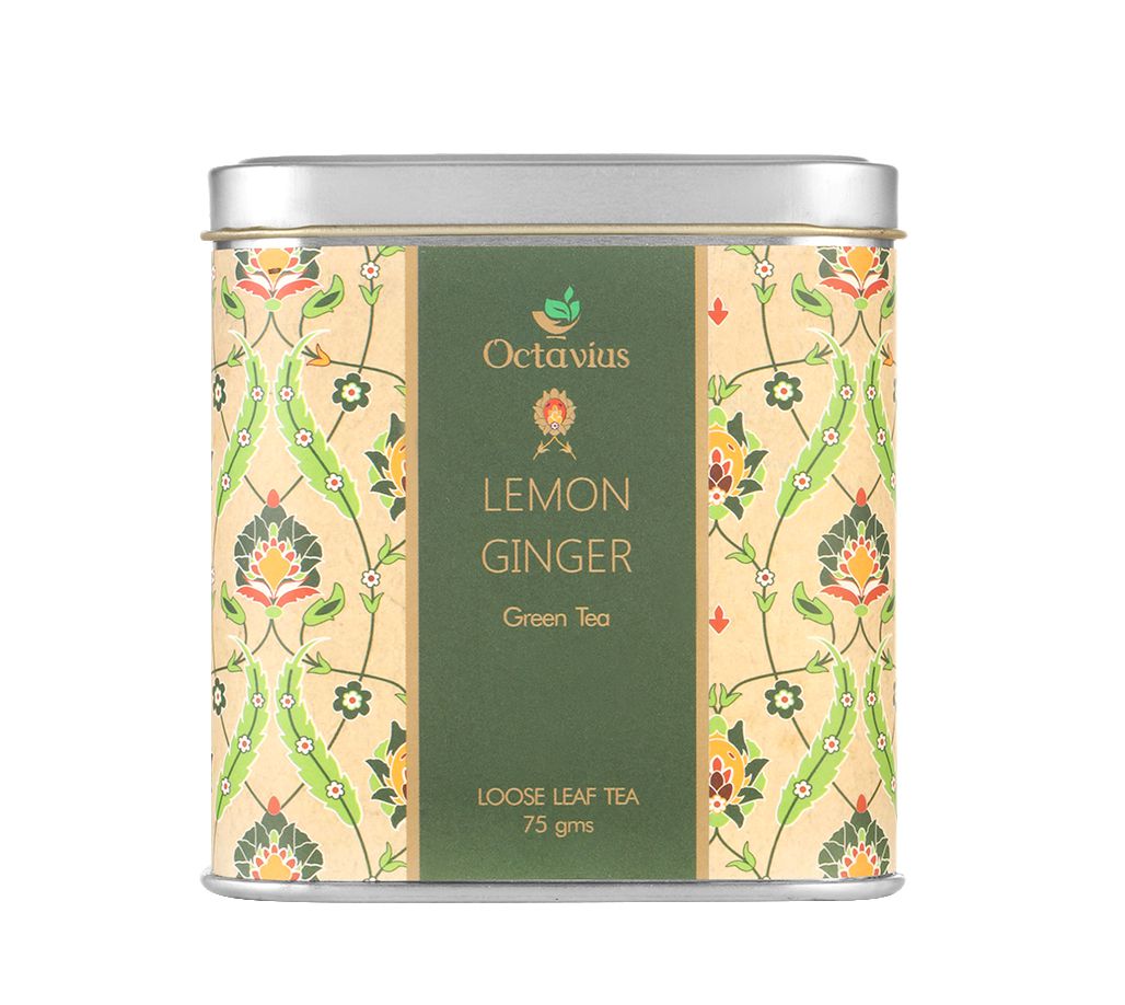     			Octavius Lemon & Ginger Green Tea Loose Leaf 75 gm