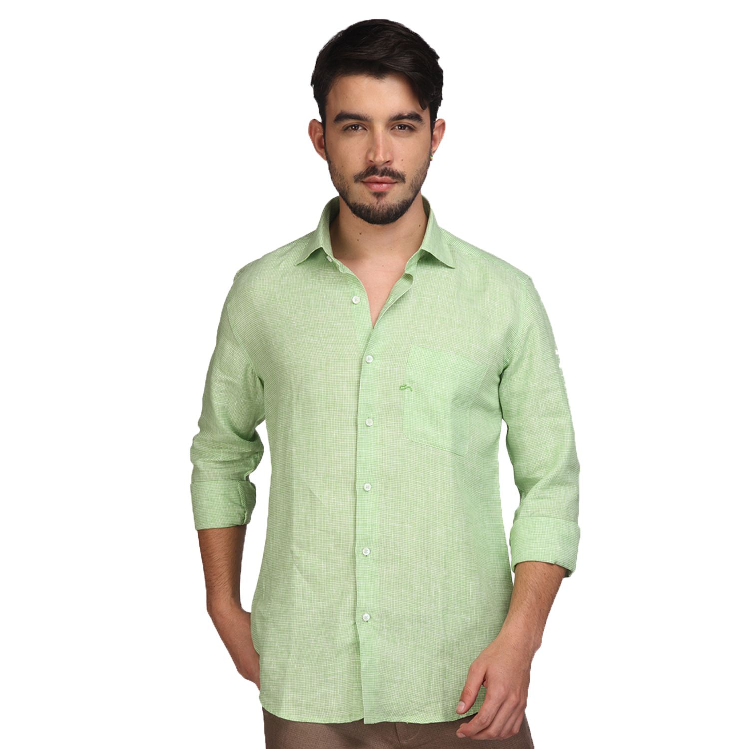 pretty green slim fit shirt