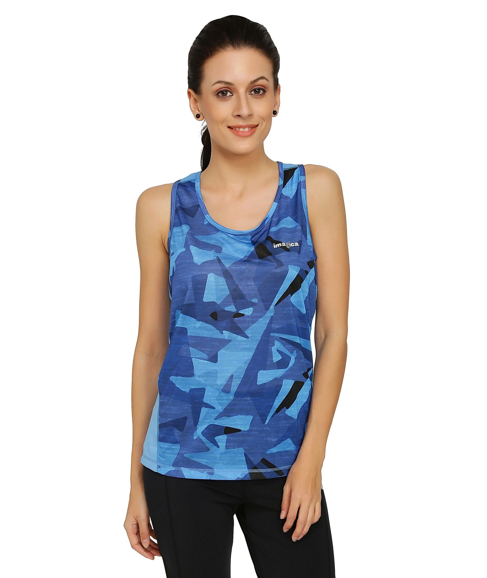Imagica Polyester Tank Tops Blue Buy Imagica Polyester Tank Tops