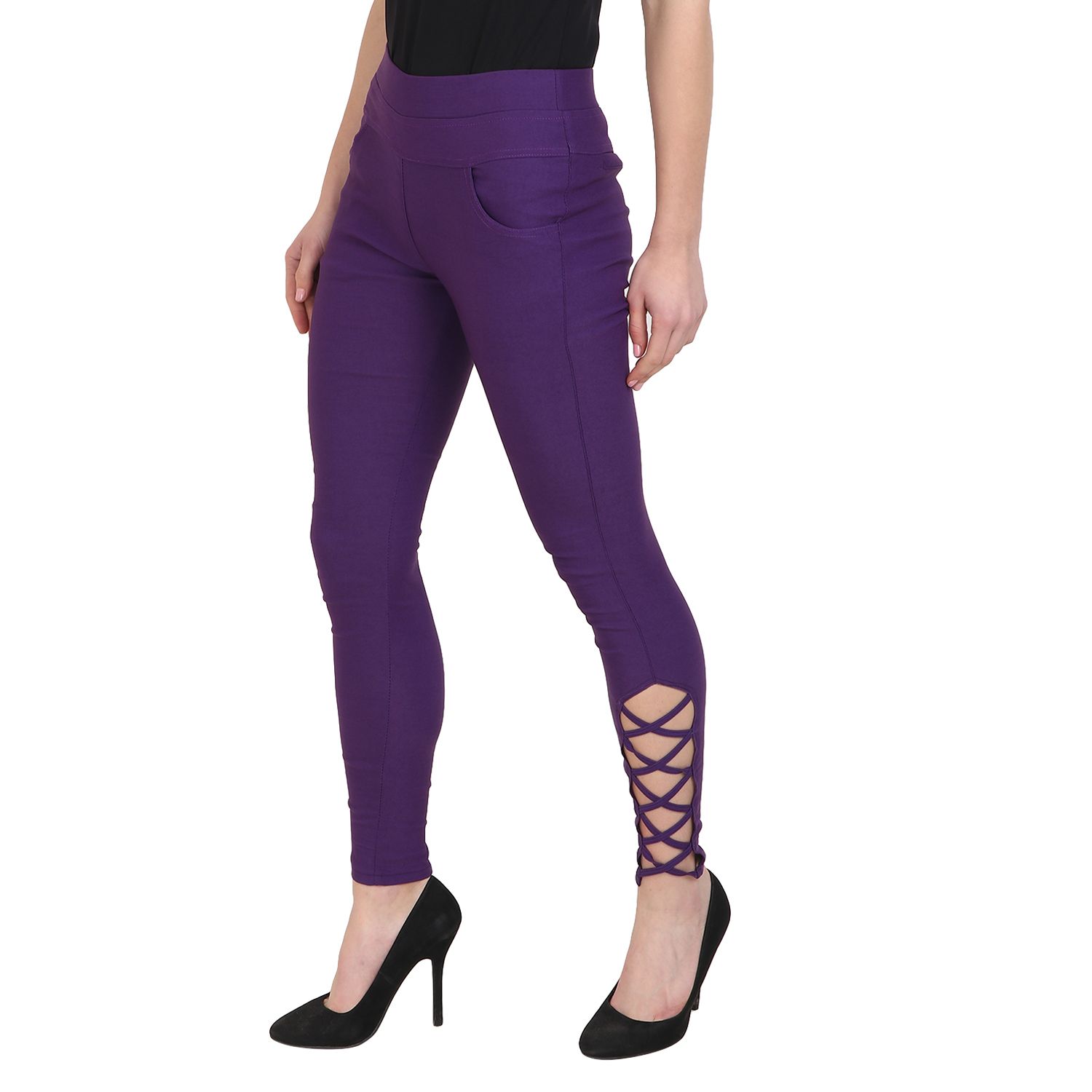 purple jeggings