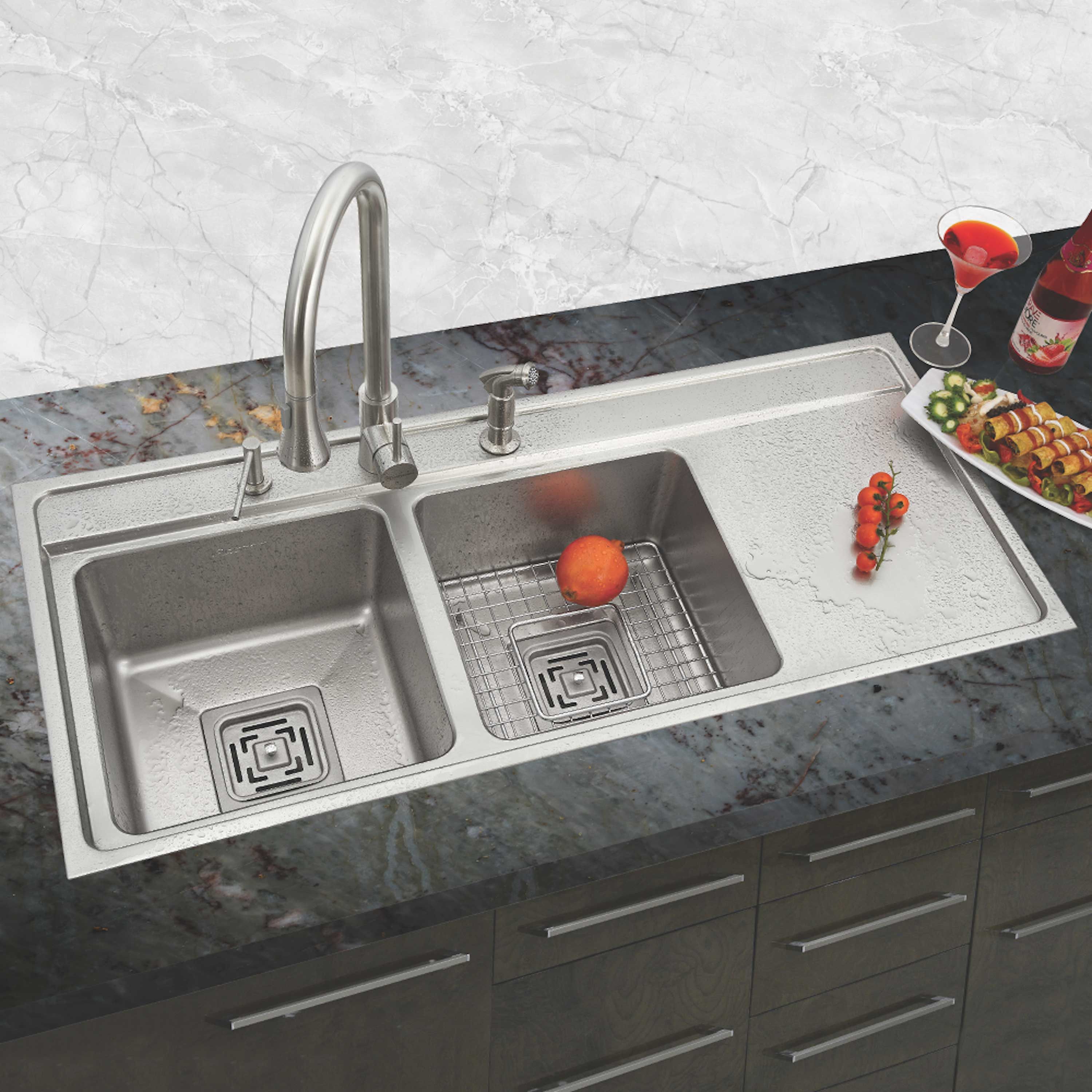 Buy Anupam Stainless Steel Double Bowl Sink With ...