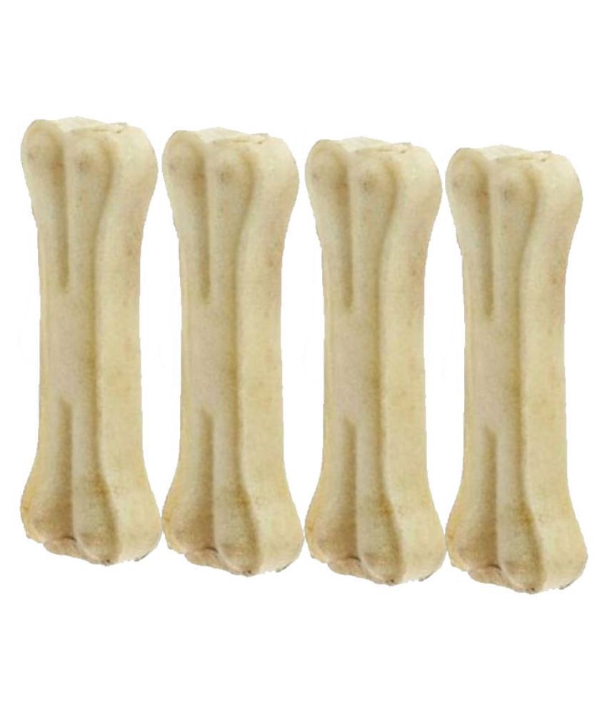     			DELICACY PET FOOD Bones White Dog Chew 5 Inch Pack of 4 Dry All Non-Veg