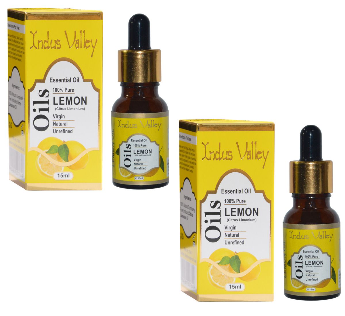     			Indus Valley 100% Pure Lemon Essential Oil - Twin Pack (30 ml)