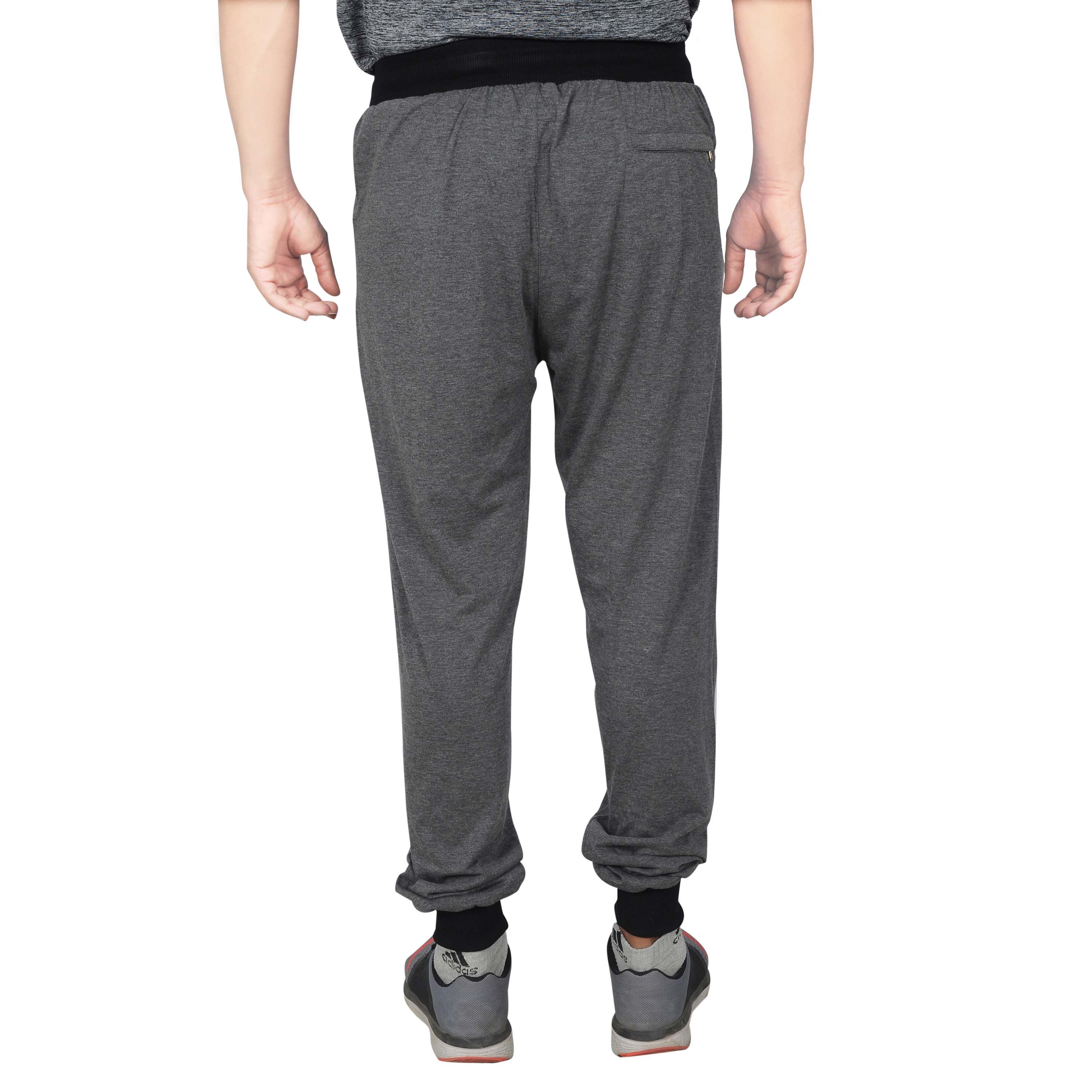 grey cotton full length track pant