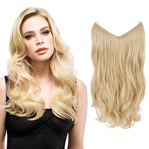 Heat Resistant Secret Elasticity wire 22 inch long golden Blonde color