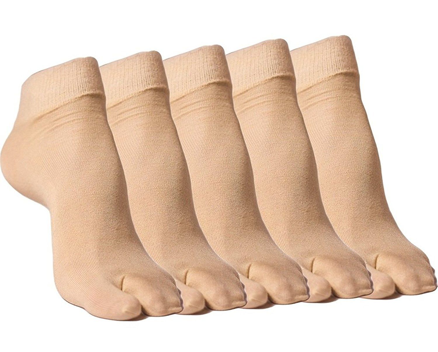     			Tahiro Beige Casual Thumb Socks