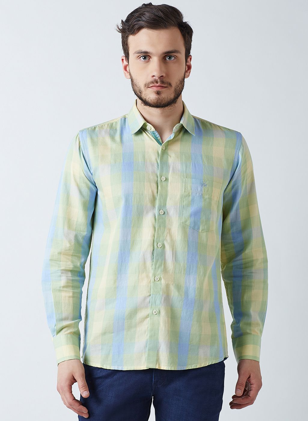 pretty green slim fit shirt