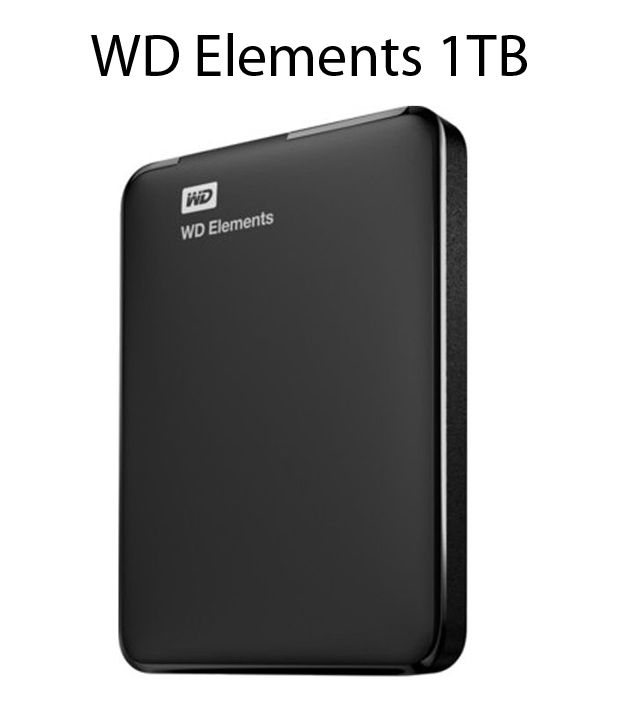 WD Elements 1TB External Hard Drive (Black)