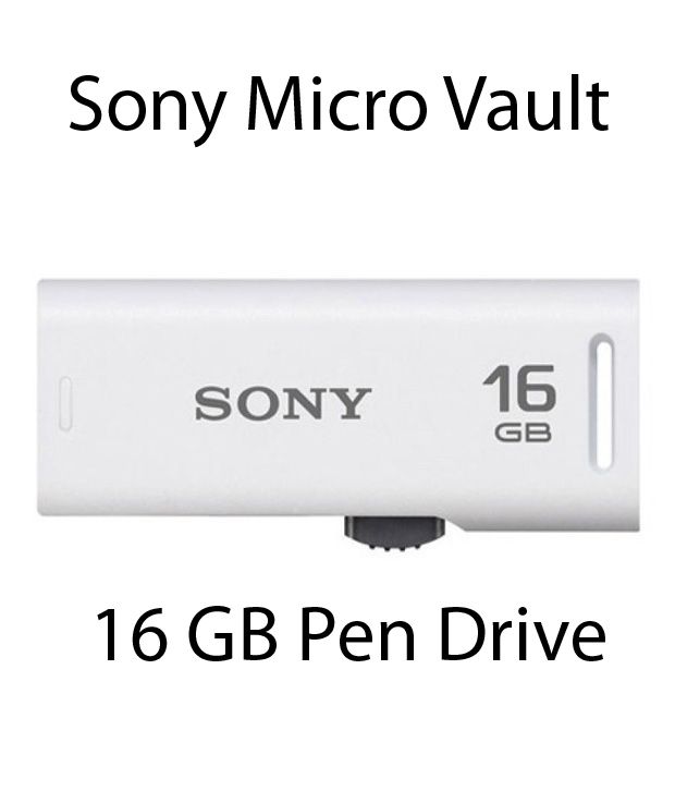    			Sony Micro Vault USM16GR/WZ 16GB USB 2.0 Utility Pendrive White
