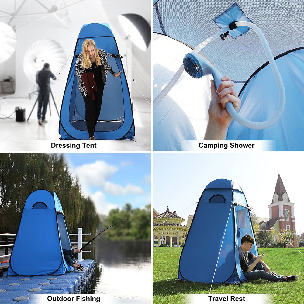 Portable Camping Pop Up Tents Changing Dressing Room Outdoor Privacy Blue N...