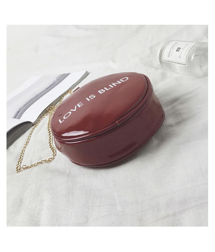 AEQUEEN Round Chain Crossbody Bags Women's Small Shoulder Chain Bag PU